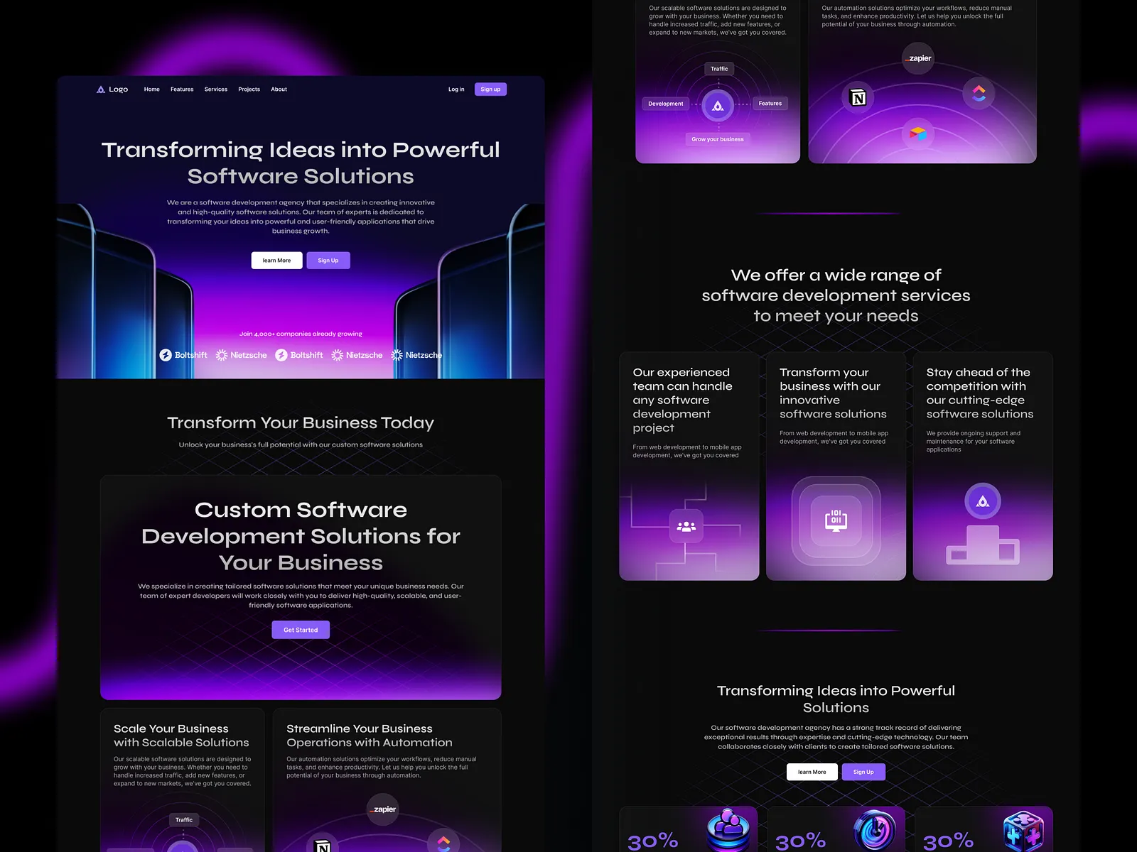 CodeCraft Solutions — website design overview